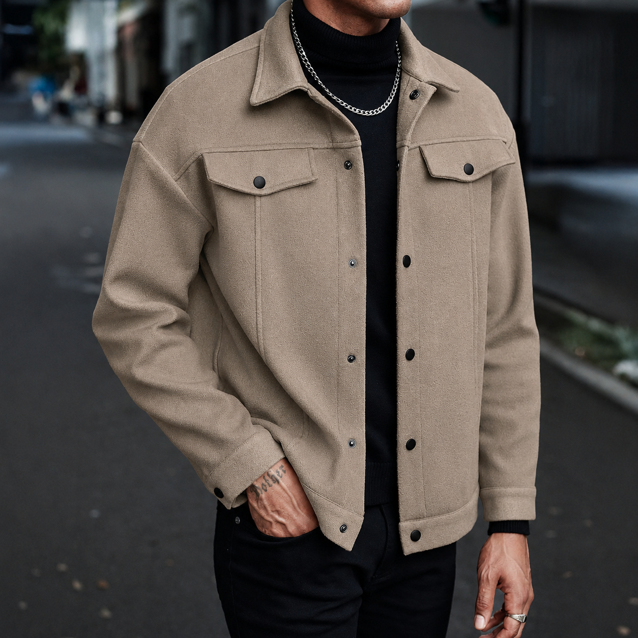 Campera/Saco de hombre- Paño abrigo de invierno - Imagen 9