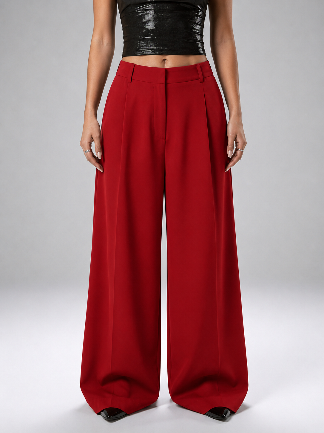 Pantalon Sastrero De Mujer De Vestir- Tiro Alto- Suelto - Imagen 29