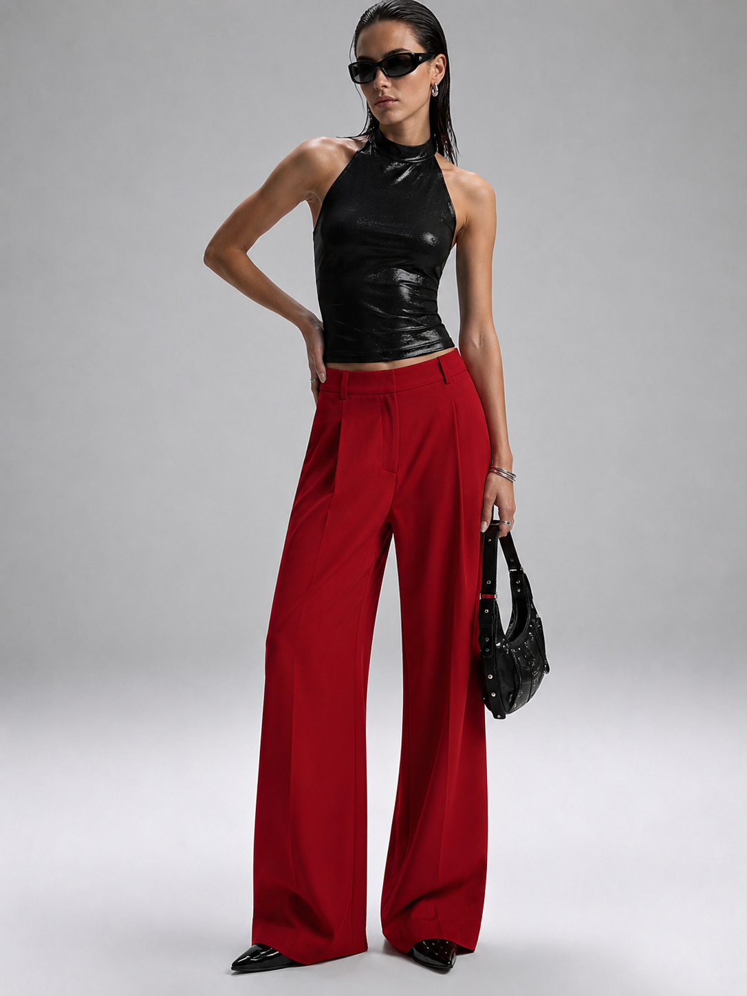 Pantalon Sastrero De Mujer De Vestir- Tiro Alto- Suelto - Imagen 28