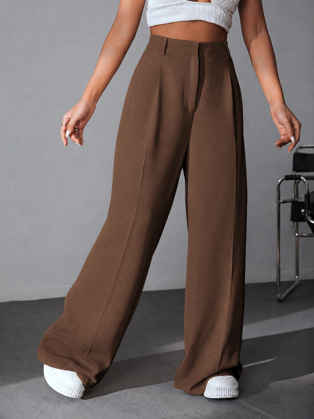 Pantalon Sastrero De Mujer De Vestir- Tiro Alto- Suelto - Imagen 25