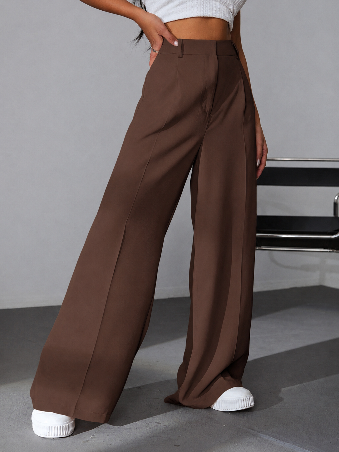 Pantalon Sastrero De Mujer De Vestir- Tiro Alto- Suelto - Imagen 24