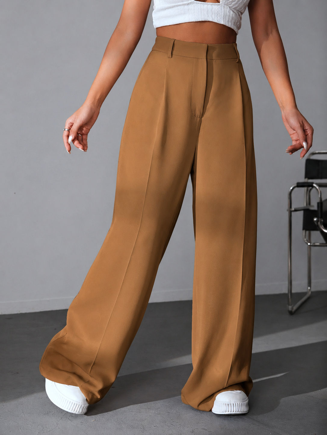 Pantalon Sastrero De Mujer De Vestir- Tiro Alto- Suelto - Imagen 19