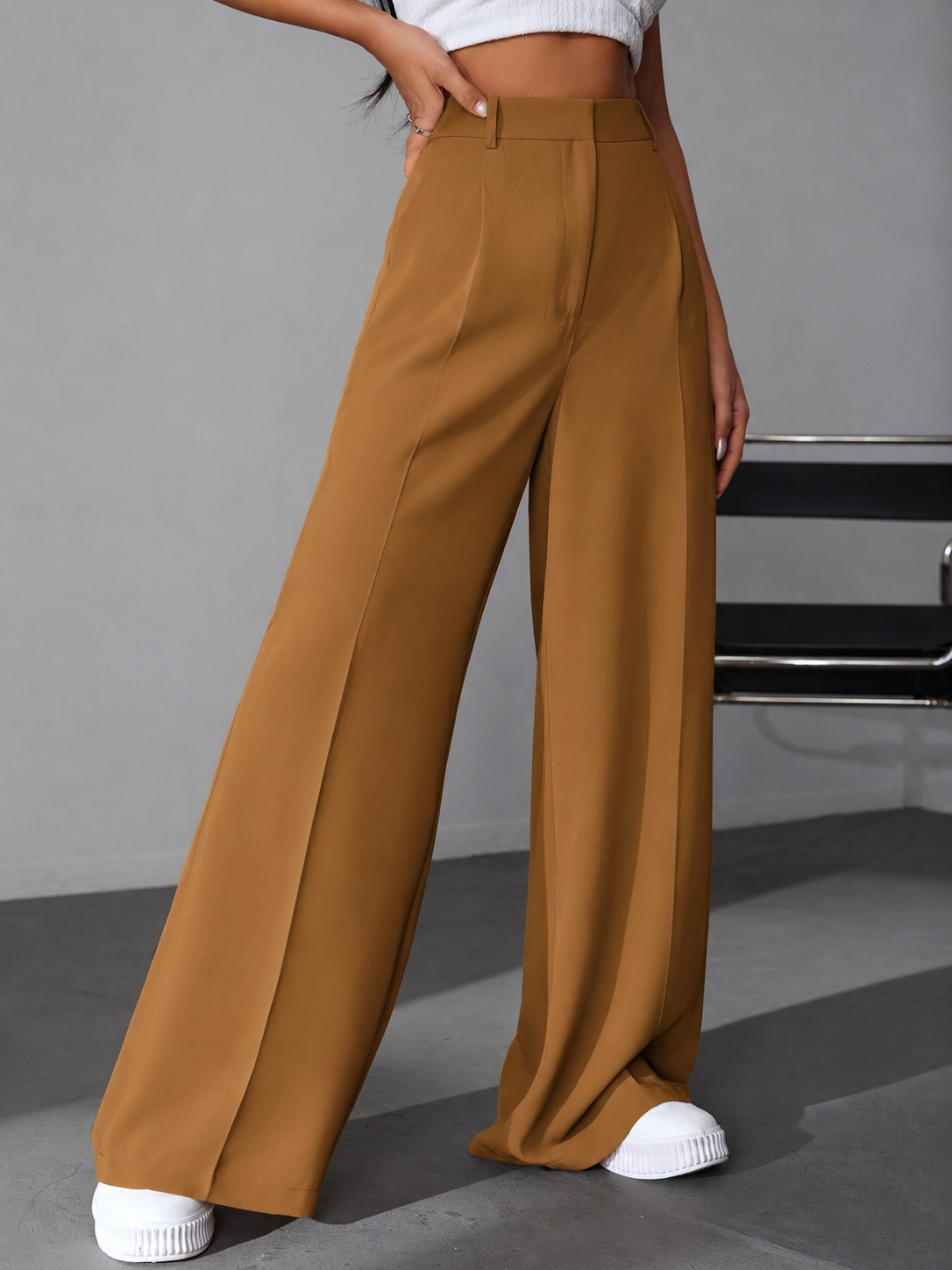 Pantalon Sastrero De Mujer De Vestir- Tiro Alto- Suelto - Imagen 18