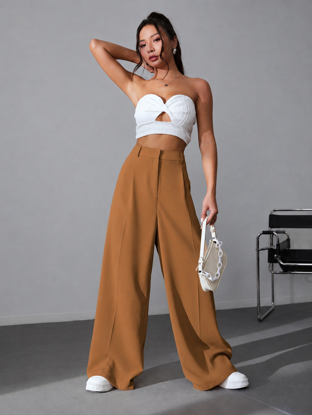 Pantalon Sastrero De Mujer De Vestir- Tiro Alto- Suelto - Imagen 16