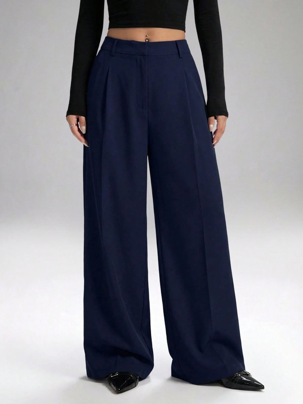 Pantalon Sastrero De Mujer De Vestir- Tiro Alto- Suelto - Imagen 34