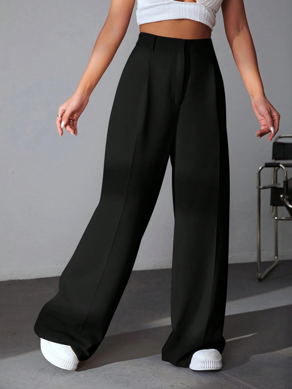 Pantalon Sastrero De Mujer De Vestir- Tiro Alto- Suelto - Imagen 37
