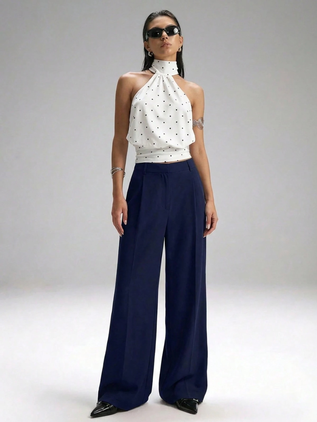 Pantalon Sastrero De Mujer De Vestir- Tiro Alto- Suelto - Imagen 32
