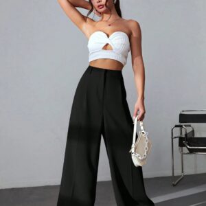 Pantalon Sastrero De Mujer De Vestir- Tiro Alto- Suelto