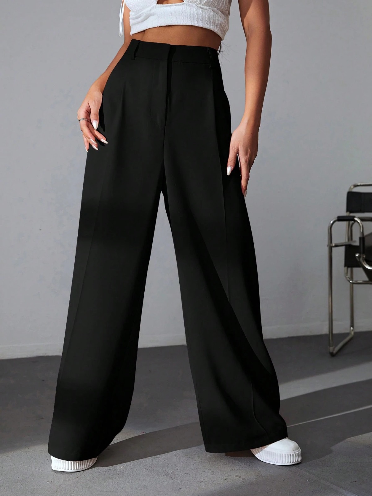 Pantalon Sastrero De Mujer De Vestir- Tiro Alto- Suelto - Imagen 41