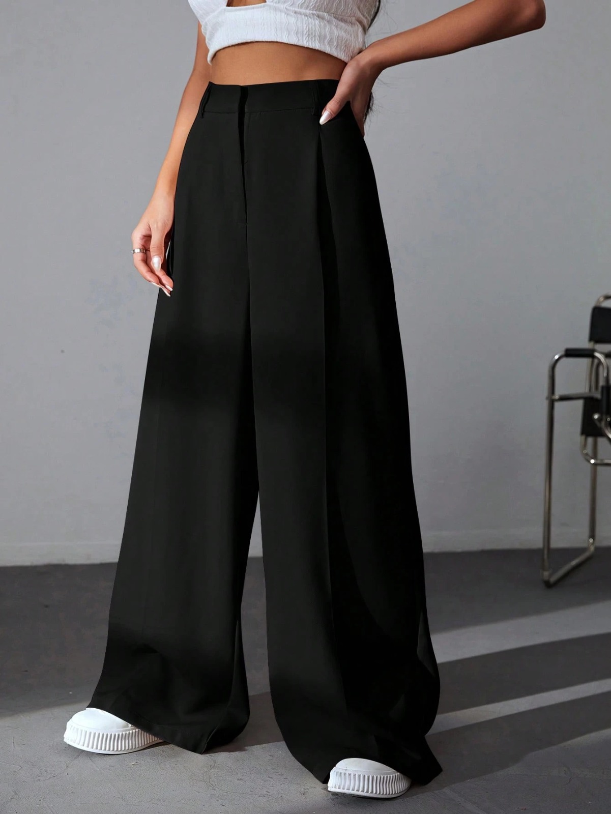 Pantalon Sastrero De Mujer De Vestir- Tiro Alto- Suelto - Imagen 36