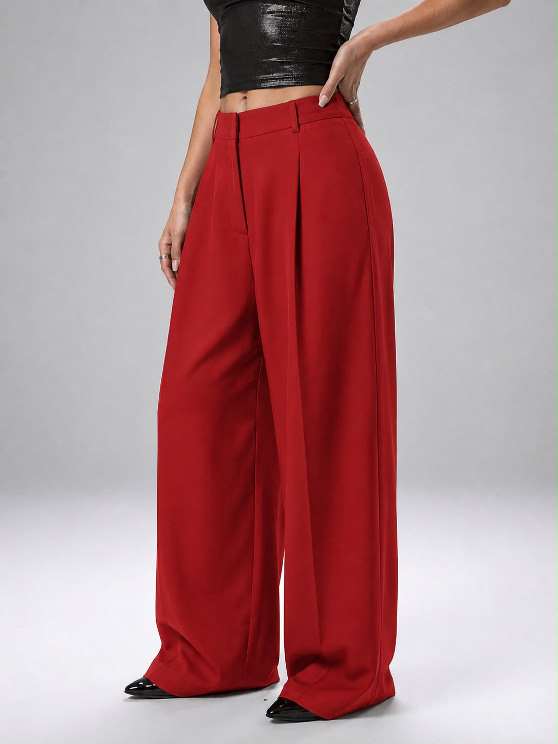 Pantalon Sastrero De Mujer De Vestir- Tiro Alto- Suelto - Imagen 30