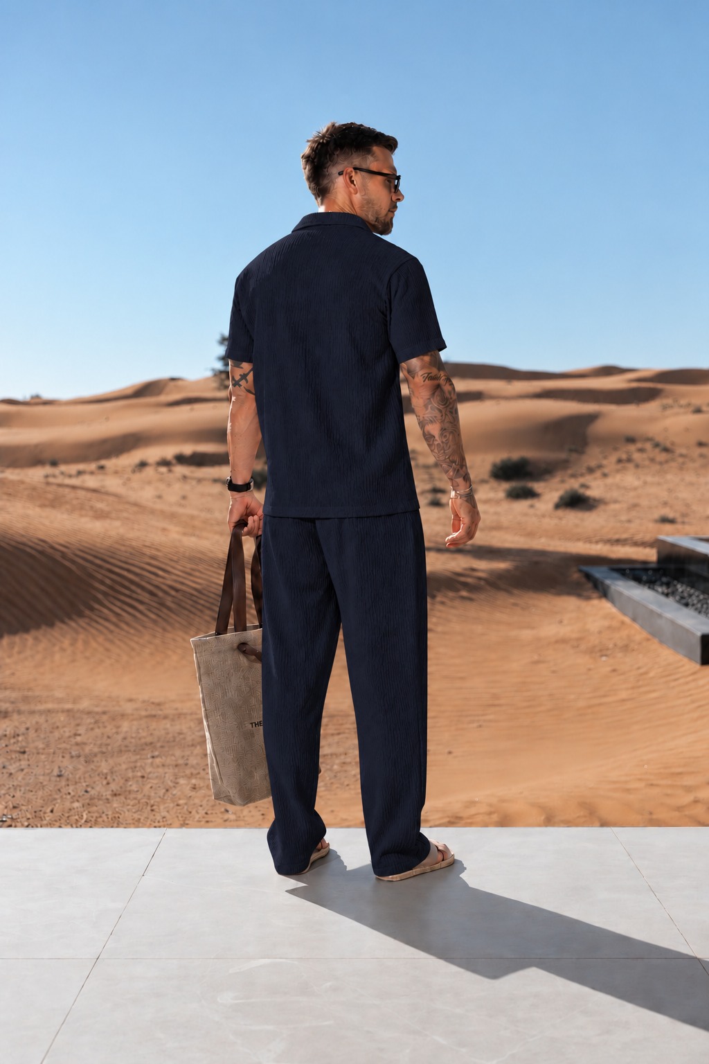 Conjunto Hawai Pantalon + Camisa De Lino Elastizado. A rayas- Importado- - Imagen 12