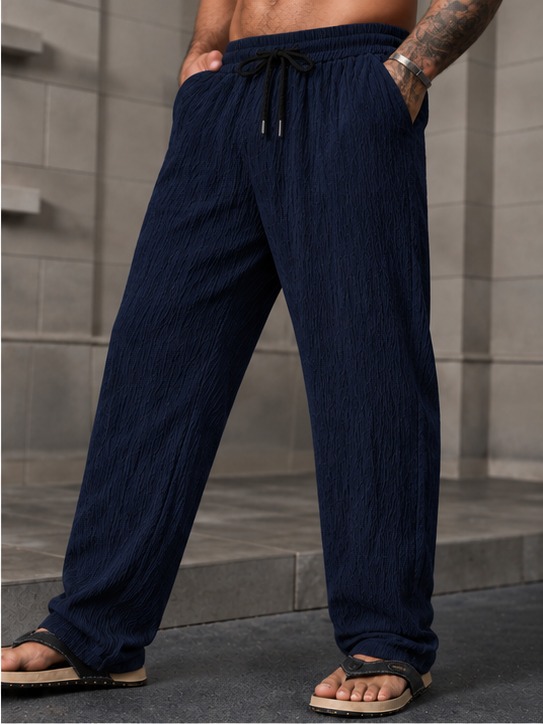 Conjunto Hawai Pantalon + Camisa De Lino Elastizado. A rayas- Importado- - Imagen 15