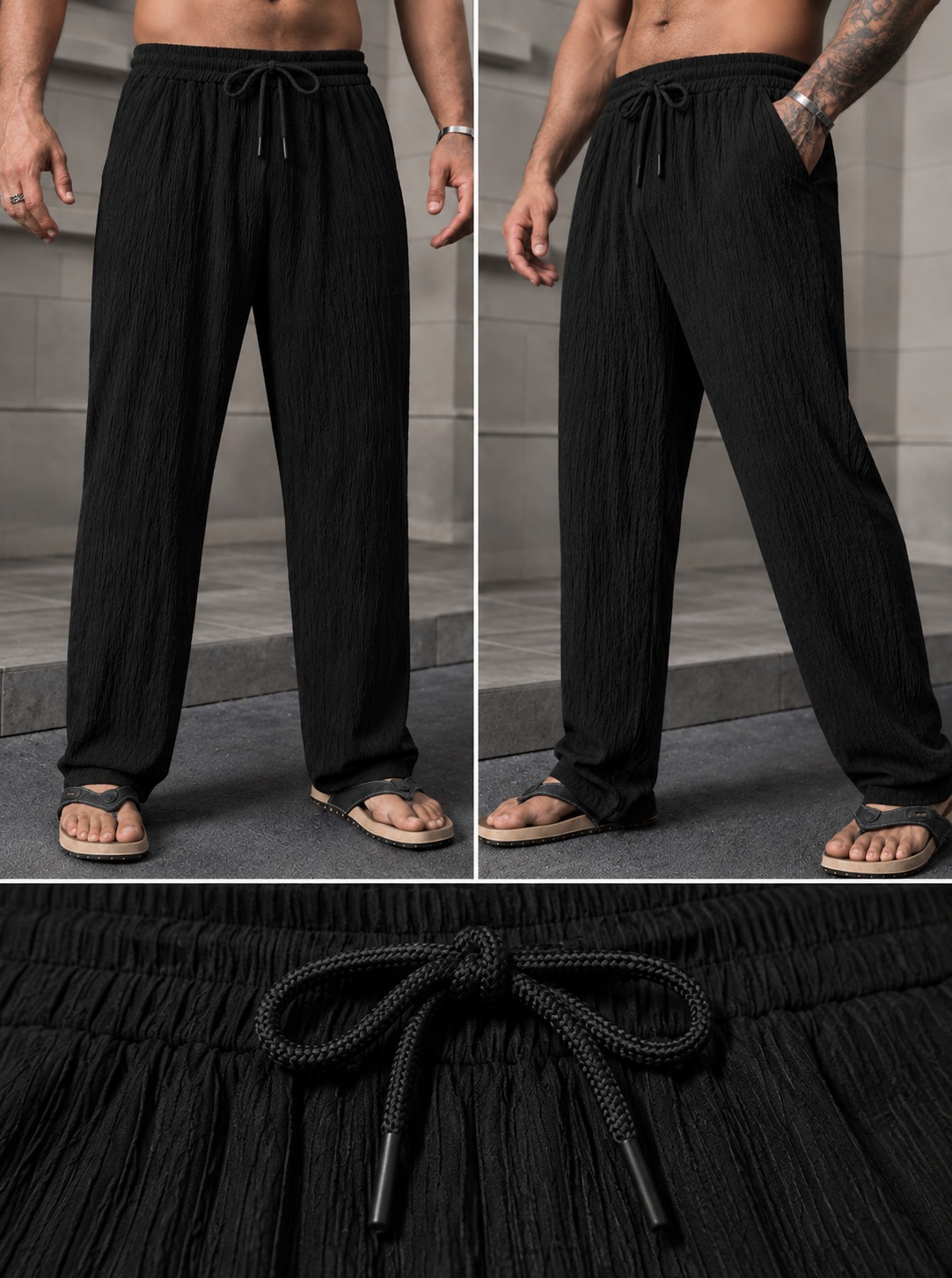 Conjunto Hawai Pantalon + Camisa De Lino Elastizado. A rayas- Importado- - Imagen 10