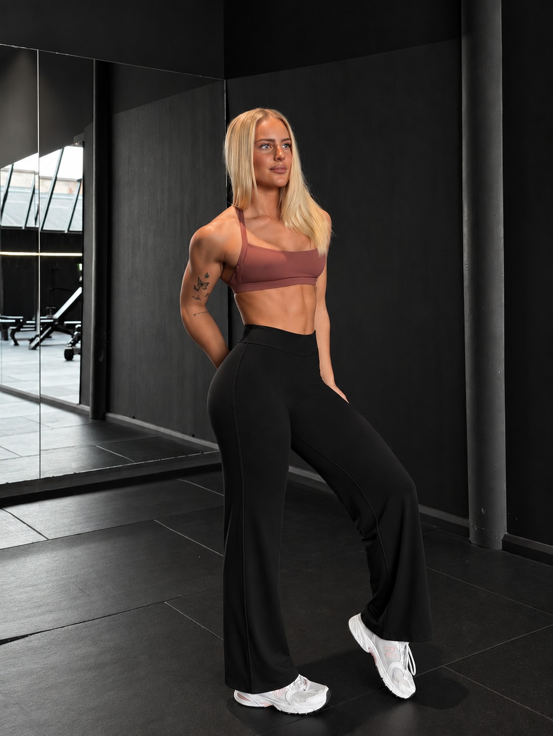 Calza Deportiva Elastizada Reforzada Modeladora Oxford, Tiro Alto - Imagen 41