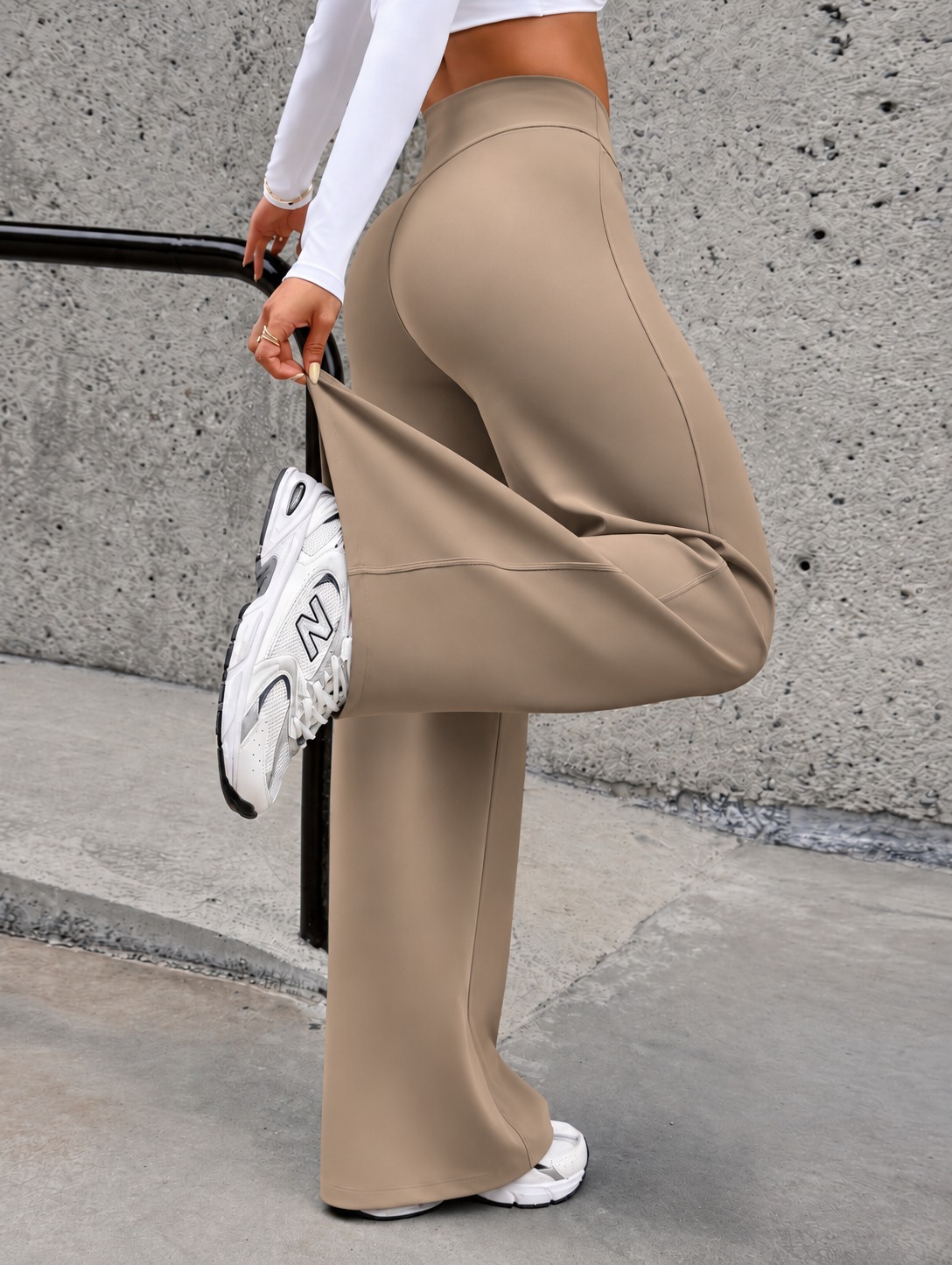 Calza Deportiva Elastizada Reforzada Modeladora Oxford, Tiro Alto - Imagen 15
