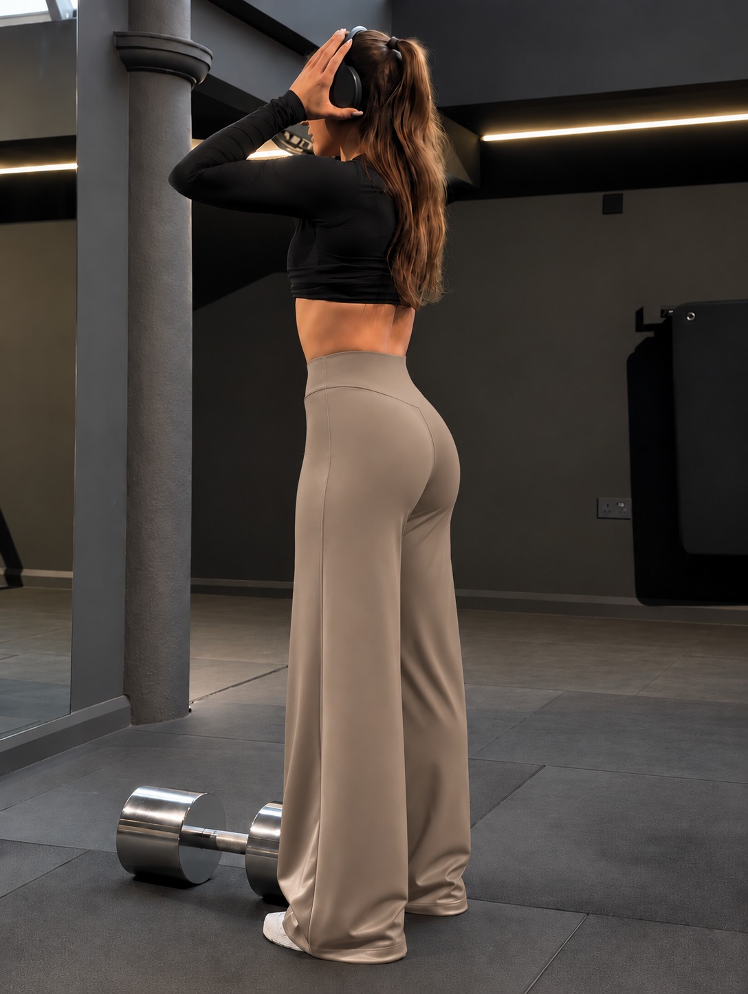 Calza Deportiva Elastizada Reforzada Modeladora Oxford, Tiro Alto - Imagen 14
