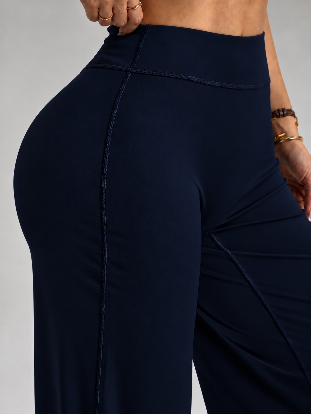 Calza Deportiva Elastizada Reforzada Modeladora Oxford, Tiro Alto - Imagen 5